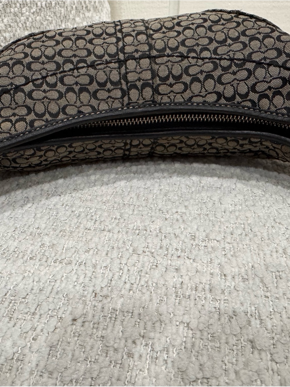 Coach Black Signature Crescent Shoulder Bag - Picture 5 of 7